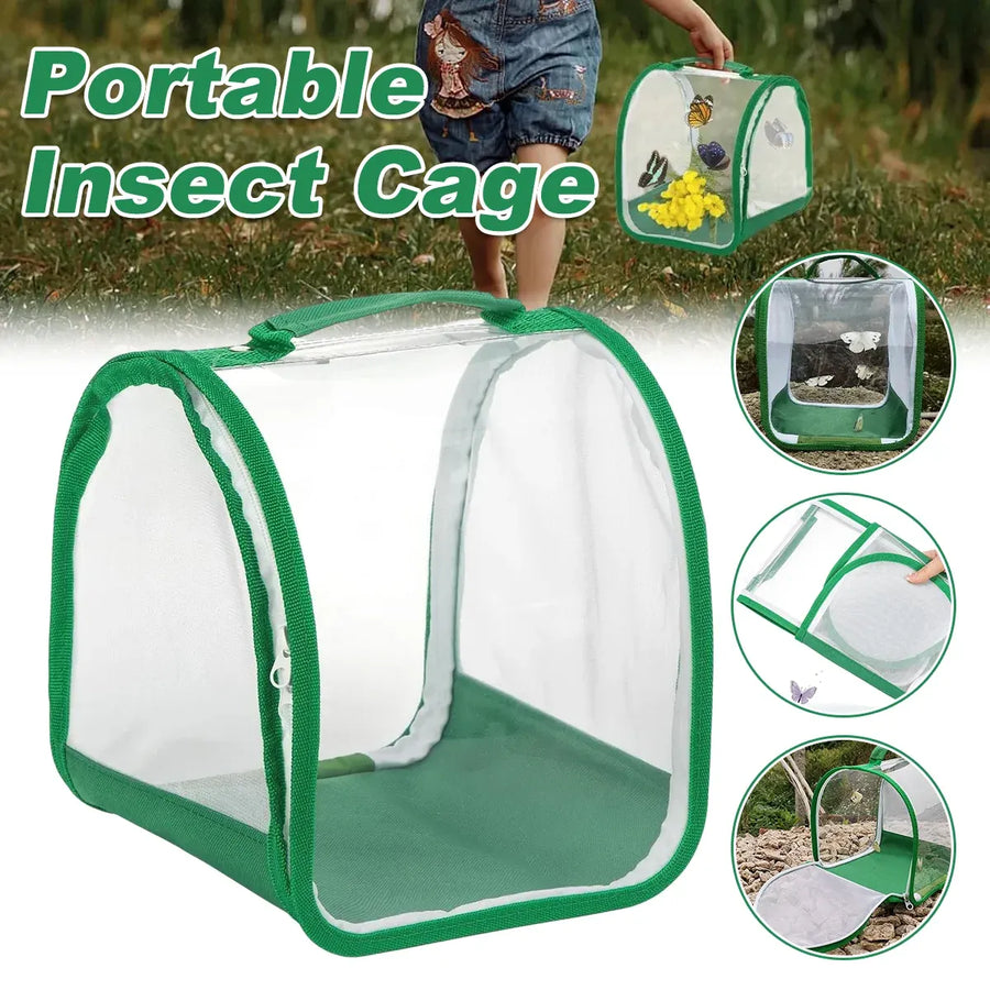 Portable Foldable Insect Cage Transparent for Outdoor Bug Collecting