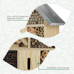 Wooden Insect House Garden Bee Bug Hotel Hanging Habitat Box