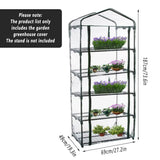5 Tier Garden PVC Plant Insulation Warming Shed Conservatory Cover No Brackets - Side View