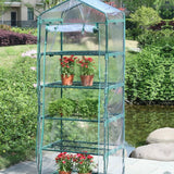 5 Tier Garden PVC Plant Insulation Warming Shed Conservatory Cover No Brackets - Top-Down View