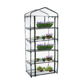 5 Tier Garden PVC Plant Insulation Warming Shed Conservatory Cover No Brackets - Front View
