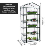 5 Tier Garden PVC Plant Insulation Warming Shed Conservatory Cover No Brackets - Side View