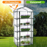 5 Tier Garden PVC Plant Insulation Warming Shed Conservatory Cover No Brackets - 45-Degree Angle