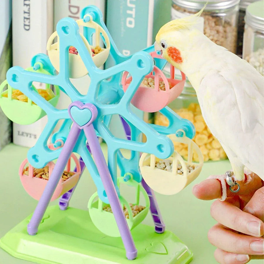 Interactive Parrot Educational Toys Bird Cage Training Supplies Xuan Feng Peony