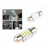 4PCS 31mm 7020 4SMD LED Festoon Interior Dome Map Light Bulbs 12V White - Low Angle