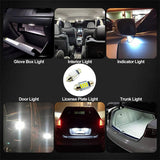 4PCS 31mm 7020 4SMD LED Festoon Interior Dome Map Light Bulbs 12V White - Side View