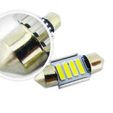 4PCS 31mm 7020 4SMD LED Festoon Interior Dome Map Light Bulbs 12V White - 45-Degree Angle