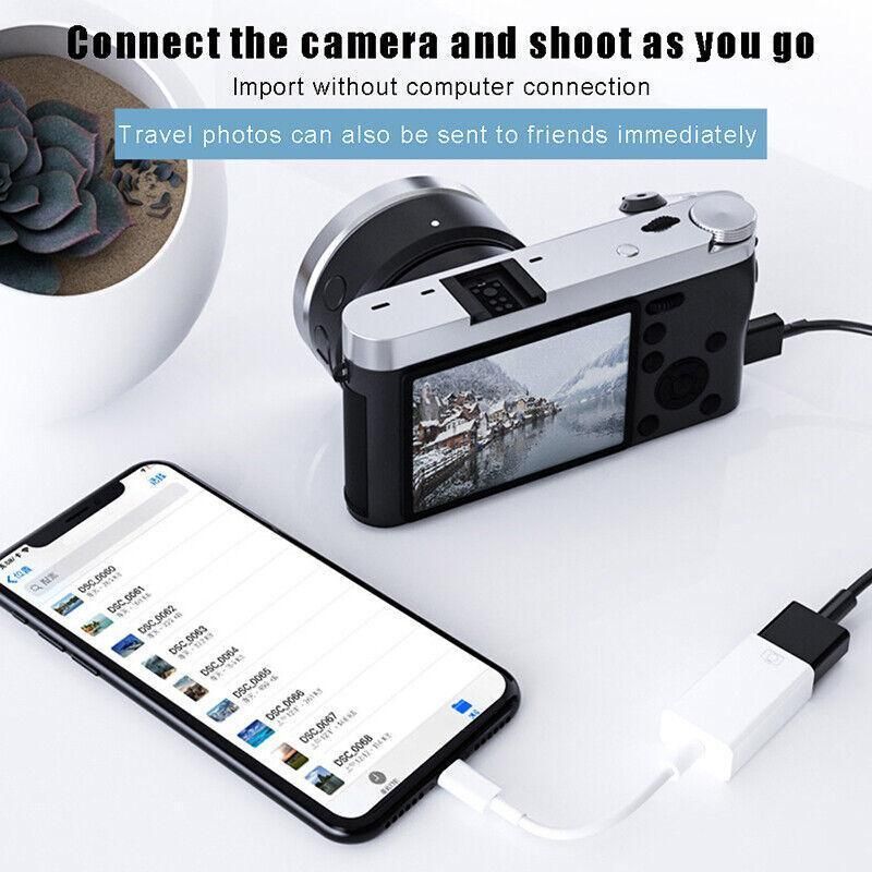 For Iphone Or Type C To Usb Otg Data Cable Adapter Male 3.0 A Female Converter - iOS