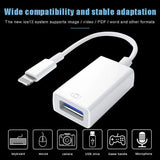 For Iphone Or Type C To Usb Otg Data Cable Adapter Male 3.0 A Female Converter - iOS - Extra Image