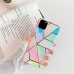 Rainbow Case for iPhone 14 13 12 11 Pro Max XR XS Marble Phone Shockproof Cover Silicone - For iphone 14 Plus