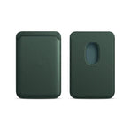 Leather Card Holder Wallet Pocket for iPhone 14 13 Pro Max with Snap-On Attachment - Green