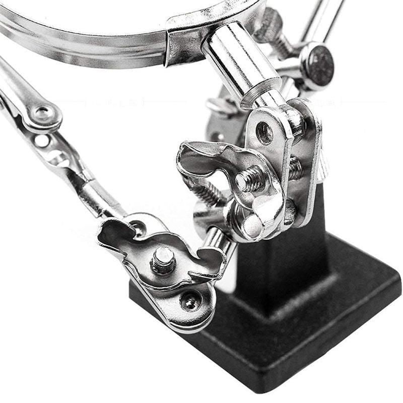 Helping 3rd Hand Soldering Iron Hobby Tool Vise Clamp Magnifying Glass with Station