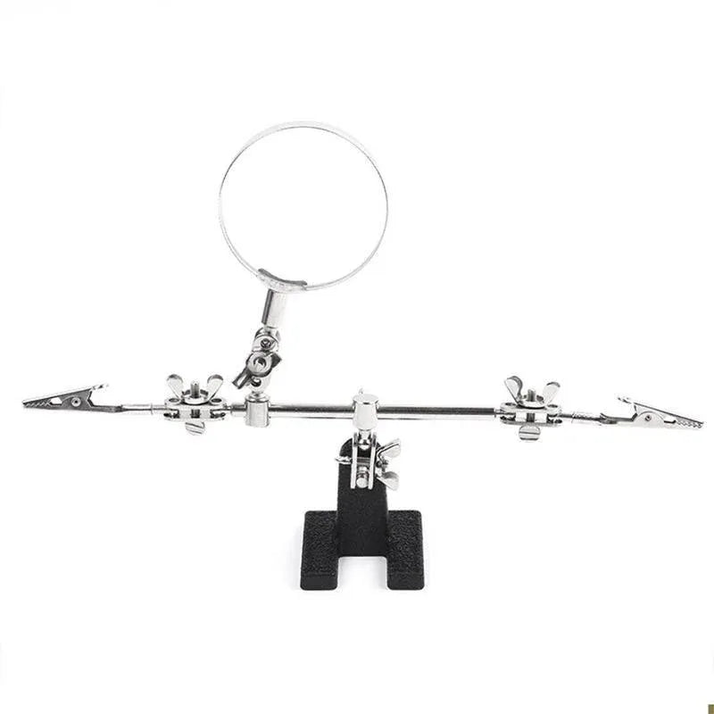 Helping 3rd Hand Soldering Iron Hobby Tool Vise Clamp Magnifying Glass with Station