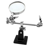 Helping 3rd Hand Soldering Iron Hobby Tool Vise Clamp Magnifying Glass with Station - Extra Image