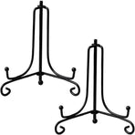 Plate Stands Iron Display Easel Photo Picture Bowl Dish Book Holder Frame Black - 10 Inch