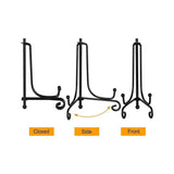 Plate Stands Iron Display Easel Photo Picture Bowl Dish Book Holder Frame Black - 5 Inch - Close-Up Angle