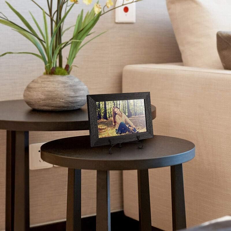 Plate Stands Iron Display Easel Photo Picture Bowl Dish Book Holder Frame Black - 5 Inch