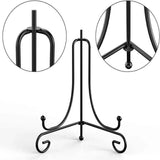 Plate Stands Iron Display Easel Photo Picture Bowl Dish Book Holder Frame Black - 7 Inch - Extra Image