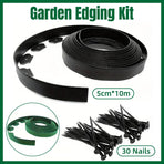 L Shaped Garden Edging Border Landscape Grass Lawn Stone Edge Fence Strip - Green