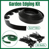 L Shaped Garden Edging Border Landscape Grass Lawn Stone Edge Fence Strip - Green