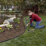 L Shaped Garden Edging Border Landscape Grass Lawn Stone Edge Fence Strip - Green
