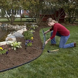L Shaped Garden Edging Border Landscape Grass Lawn Stone Edge Fence Strip - Green - 45-Degree Angle