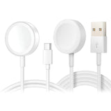 Apple Watch Iwatch Series 6/5/4/3/2/1 Magnetic Charger Usb / Type-C Charging Cable - Type-C 1PC - Front View