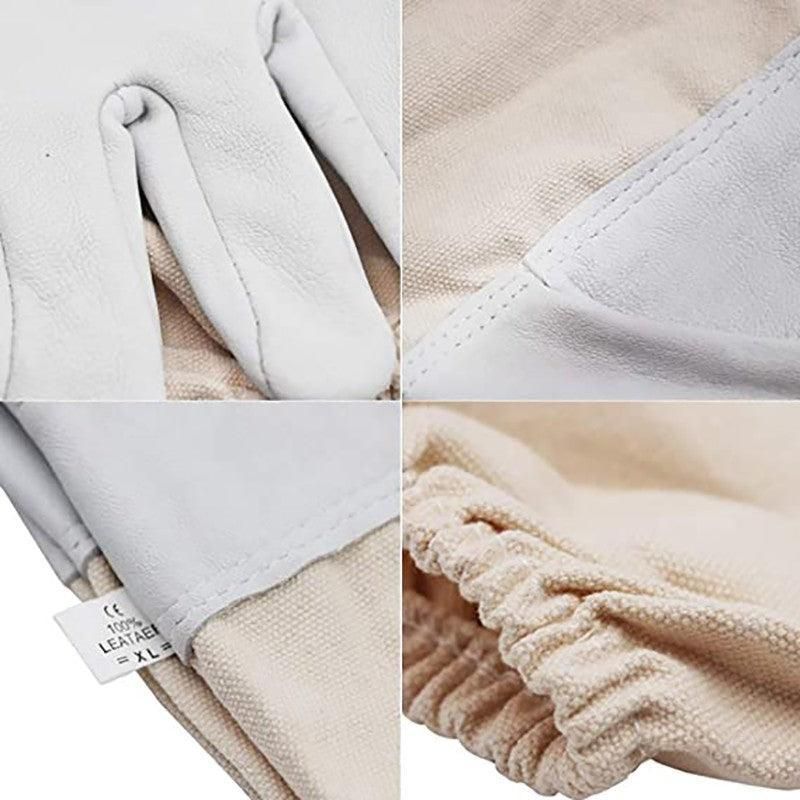 Goatskin Protective Bee Keeping and Vented Long Sleeve Beekeeping Gloves