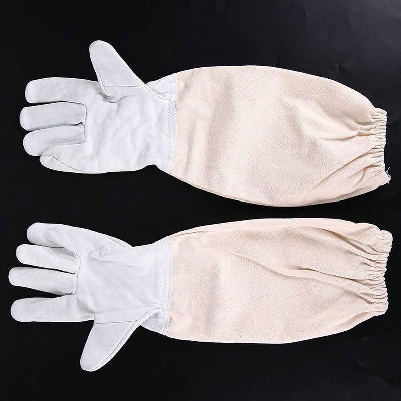 Goatskin Protective Bee Keeping and Vented Long Sleeve Beekeeping Gloves