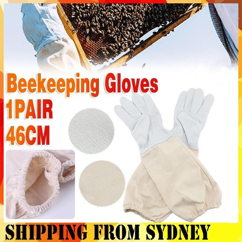 Goatskin Protective Bee Keeping and Vented Long Sleeve Beekeeping Gloves