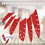 Plastic Knife Sheath Edge Guard Cover Scabbard Slicing Blade Red Protector Chef - Japanese Scabbard- 5in