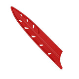 Plastic Knife Sheath Edge Guard Cover Scabbard Slicing Blade Red Protector Chef - Japanese Scabbard- 5in - Front View
