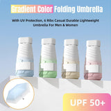 Mini Pocket Umbrella Anti-UV Sun/Rain Windproof 6 Folding Ultra Light Umbrella - Purple