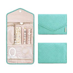 Periea Travel Jewellery Roll -Jewellery Travel Pouch Portable Case Box Organiser - Green