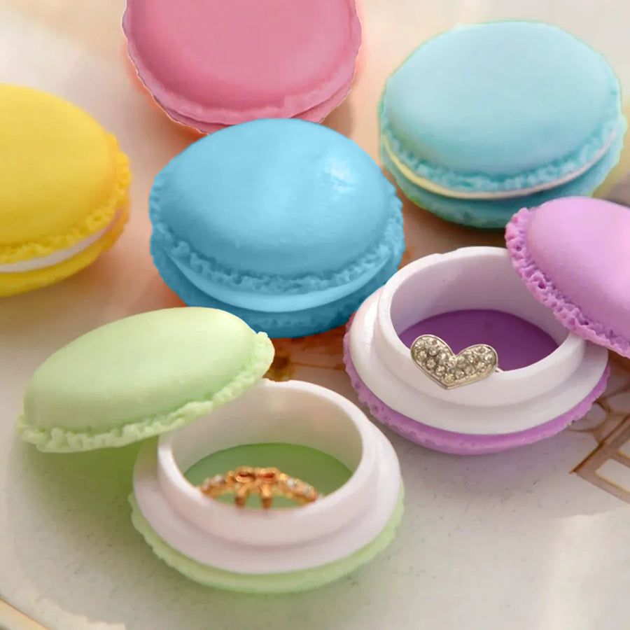 6PCS Macaron Jewelry Box Mini Storage Case Small Multi Functional Organizer