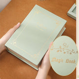 Creative PU Leather Jewelry Box Book Earrings Rings Necklace Organizer Holder - White - Close-Up Angle