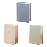 Creative PU Leather Jewelry Box Book Earrings Rings Necklace Organizer Holder - White - Front View