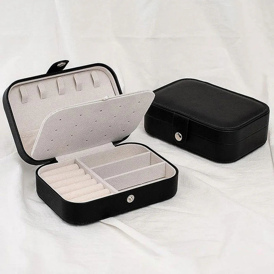Jewelry Storage Box Travel Mini Case Portable Small Organiser for Rings Earrings - Blue