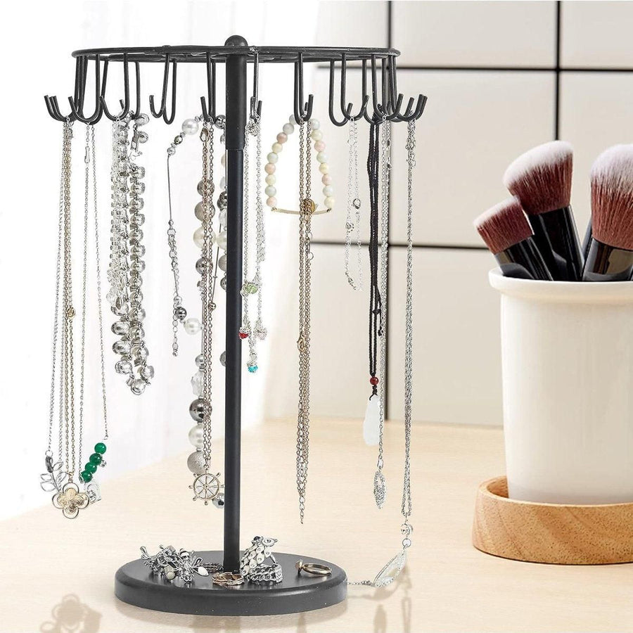 1-Piece Black Rotating Jewellery Display Rack