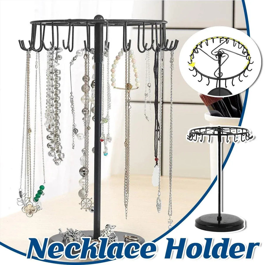 1-Piece Black Rotating Jewellery Display Rack