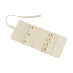 Portable Microfiber Jewelry Storage Bag Roll Organizer for Earrings Necklaces - Beige