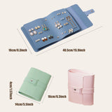 Travel Jewellery Storage Bag Portable Organizer Pouch for Rings Earrings Case - Blue - Side View