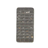 48 Pockets Jewelry Hanging Storage Organizer Holder Earring Display Pouch Bag - Grey