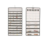 48 Pockets Jewelry Hanging Storage Organizer Holder Earring Display Pouch Bag - White