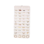 80 Pockets Jewelry Hanging Storage Organizer Holder Earring Display Pouch Bag - Beige