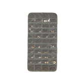 80 Pockets Jewelry Hanging Storage Organizer Holder Earring Display Pouch Bag - Grey
