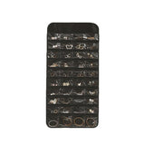 80 Pockets Jewelry Hanging Storage Organizer Holder Earring Display Pouch Bag - Grey