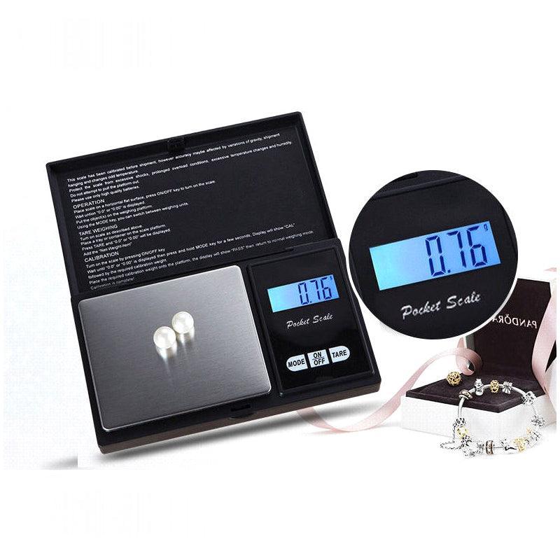Mini Digital Pocket Scale 0.1g to 1000g Precision Jewellery Kitchen Herb Weighing Tool