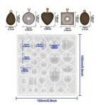 31 Pcs DIY Resin Casting Mould and Pendant Tray Kit for Jewellery Making