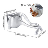 Aluminium Alloy Manual Juicer Fruit Squeezer for Lemon Orange Household Use - Side View